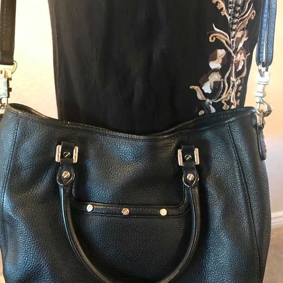 SOLD! TORY BURCH LG. AMANDA SATCHEL LEATHER BAG - Picture 3 of 8